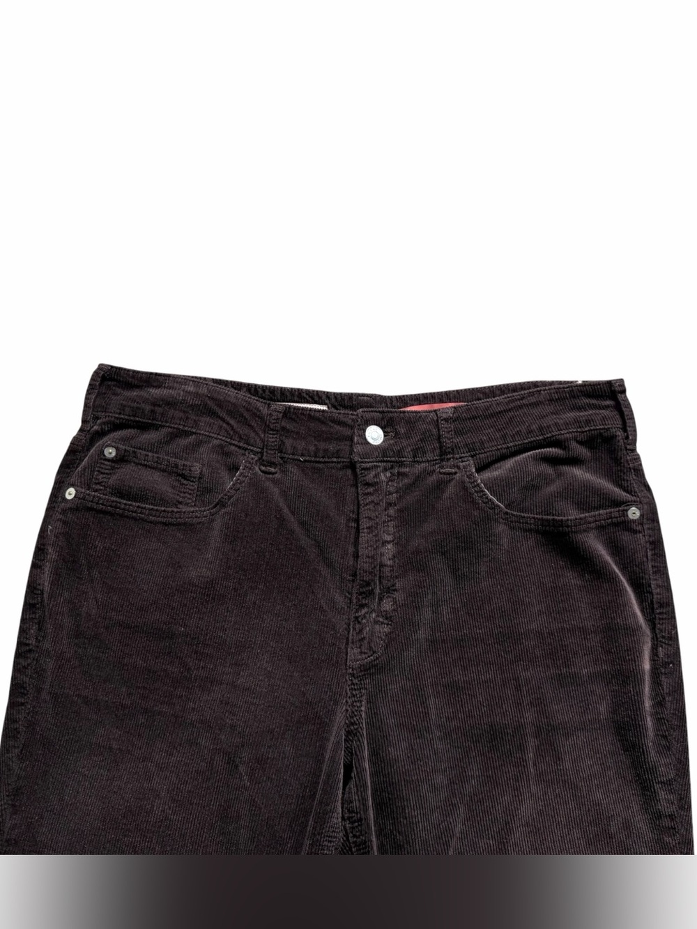 Pilcro High Rise Bootcut Corduroy Pants Size 32 Brown Cotton Modal Fall Casual - Picture 4 of 9